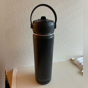 Brewberry Stainless Steel Wide Mouth Sports Bottle - 22 oz, Black Color